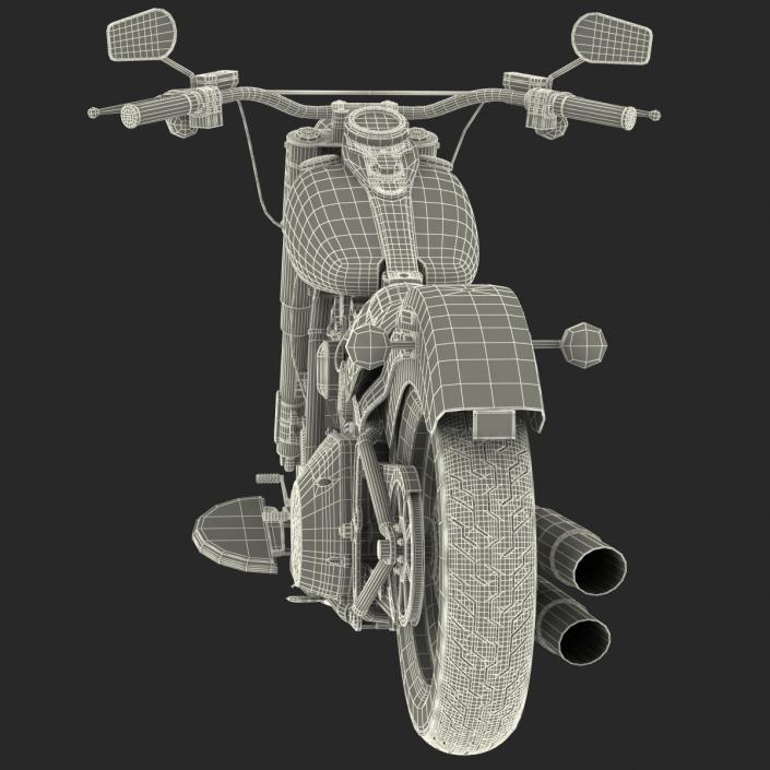 3D model Harley Davidson Softail Slim 2016 Rigged