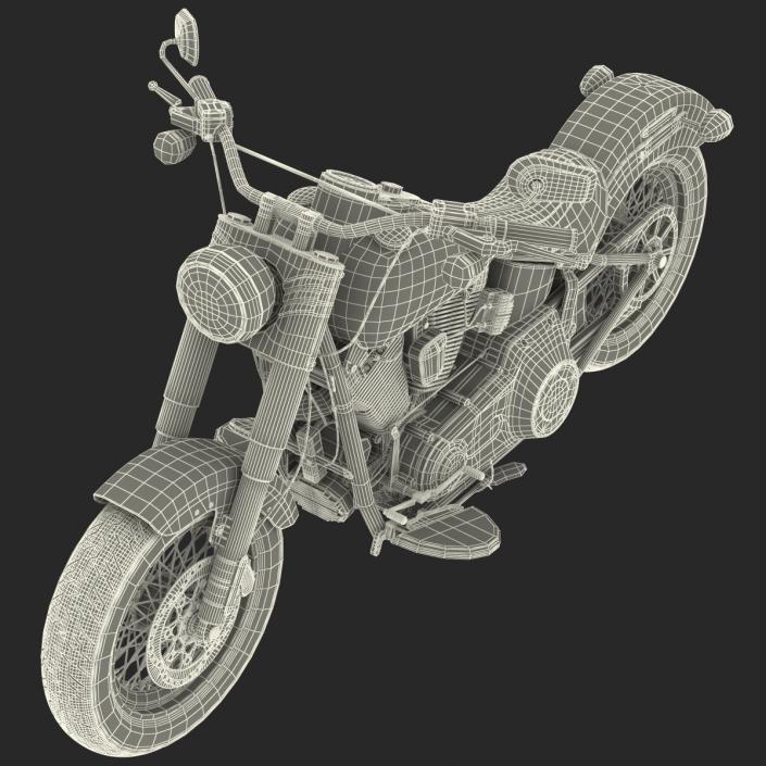 3D model Harley Davidson Softail Slim 2016 Rigged