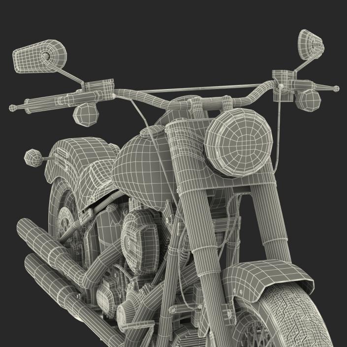 3D model Harley Davidson Softail Slim 2016 Rigged