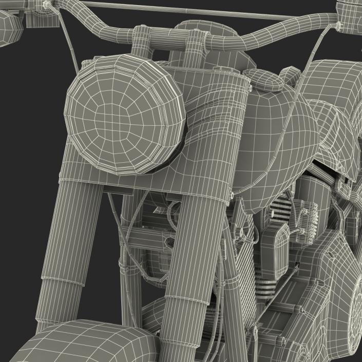 3D model Harley Davidson Softail Slim 2016 Rigged