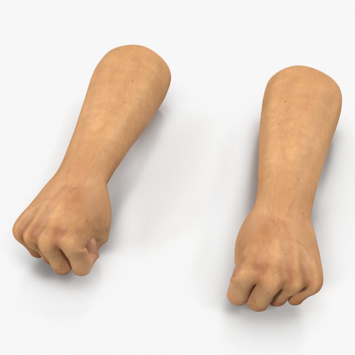 3D Man Hands 2 Pose 2 model