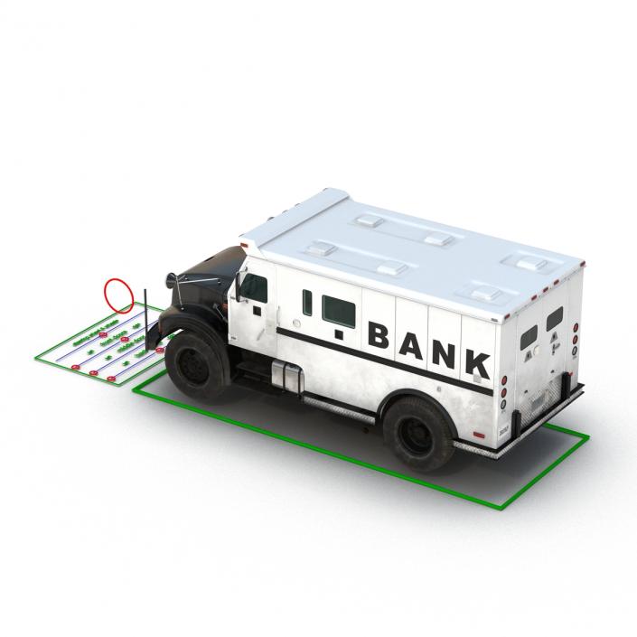 3D model Bank Armored Car 2 Rigged