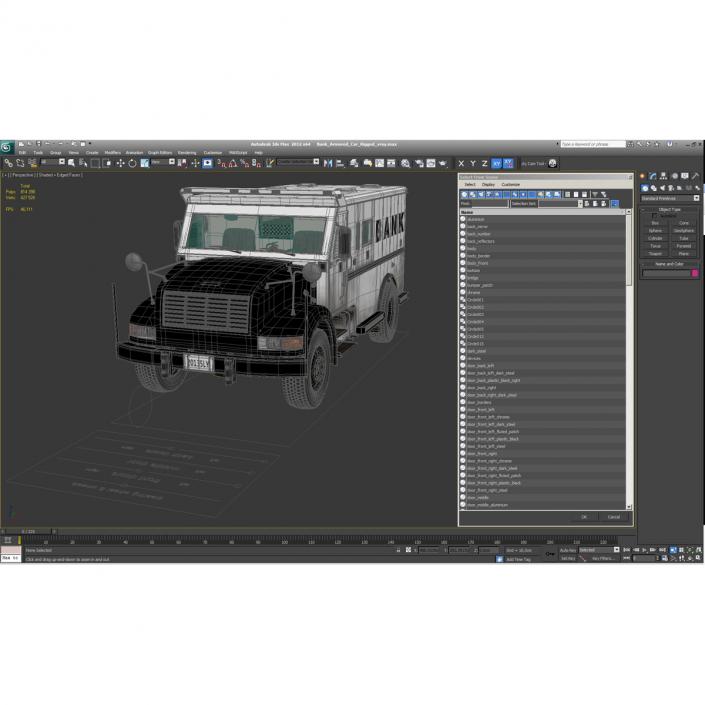 3D model Bank Armored Car 2 Rigged