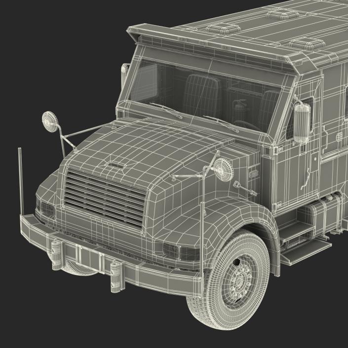 3D model Bank Armored Car 2 Rigged