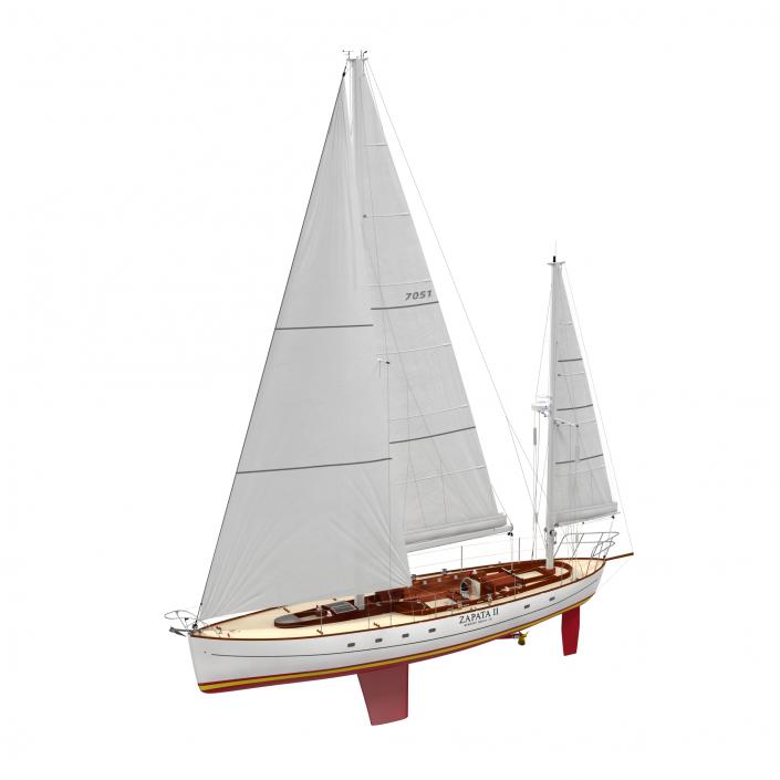 3D Sailing Yacht model