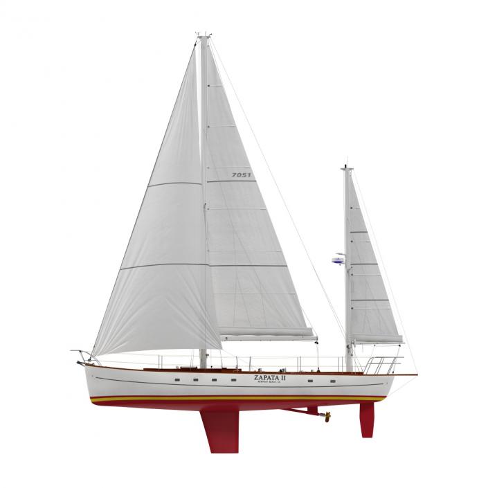 3D Sailing Yacht model