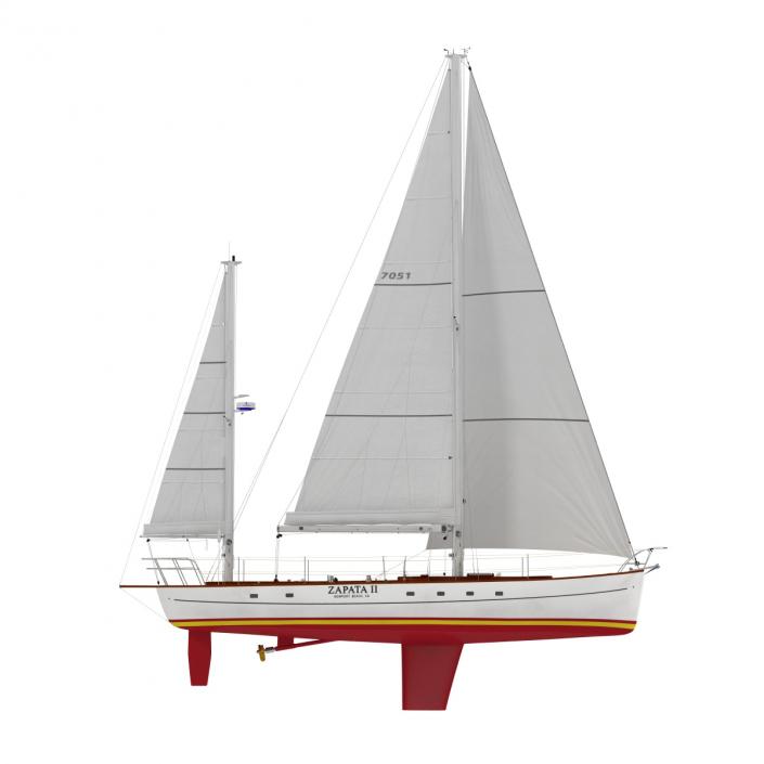 3D Sailing Yacht model