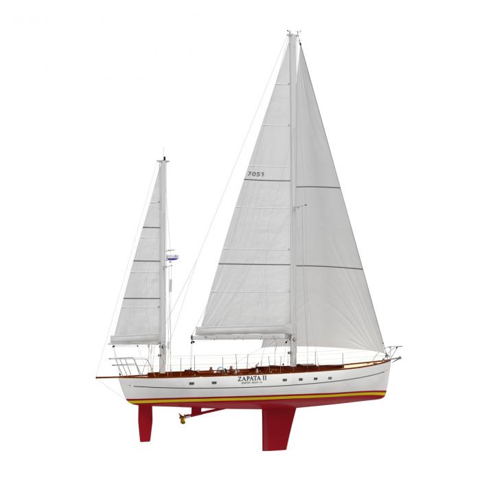 3D Sailing Yacht model