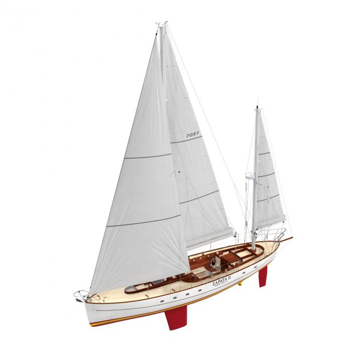 3D Sailing Yacht model