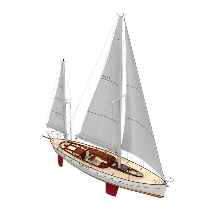 3D Sailing Yacht model