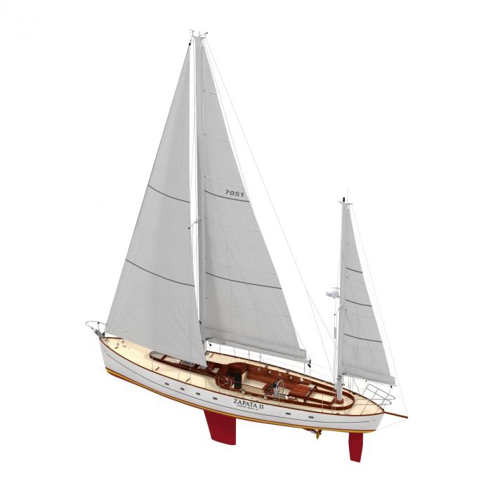 3D Sailing Yacht model