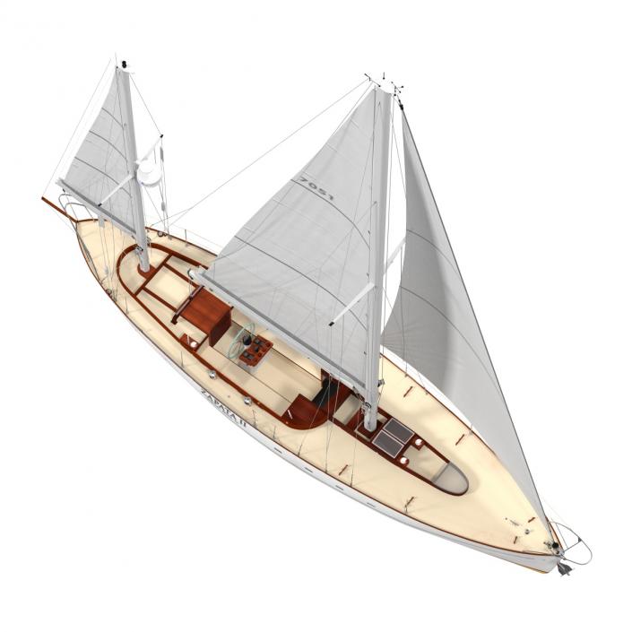 3D Sailing Yacht model