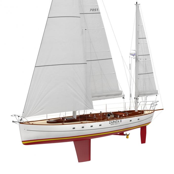 3D Sailing Yacht model