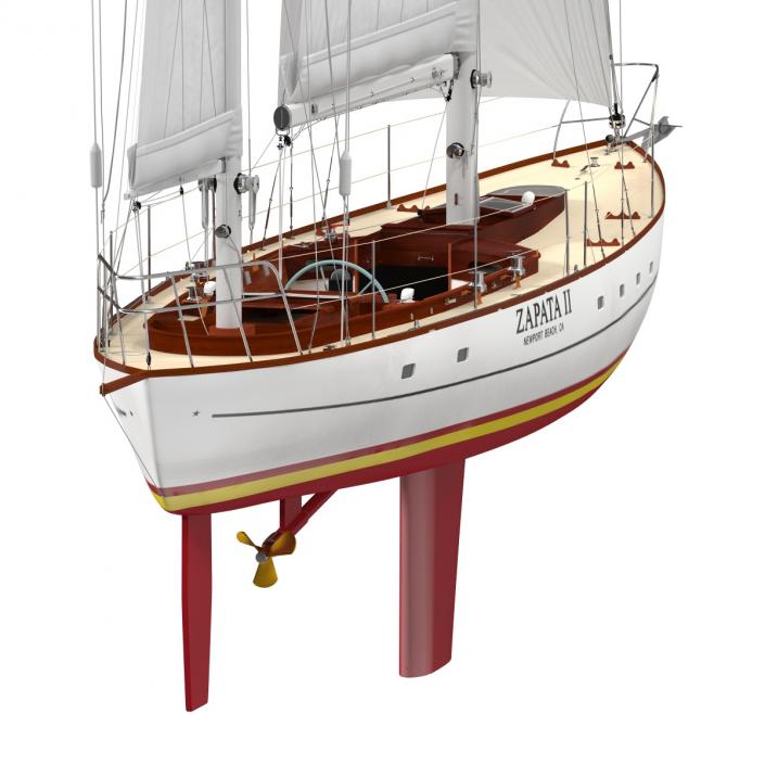 3D Sailing Yacht model