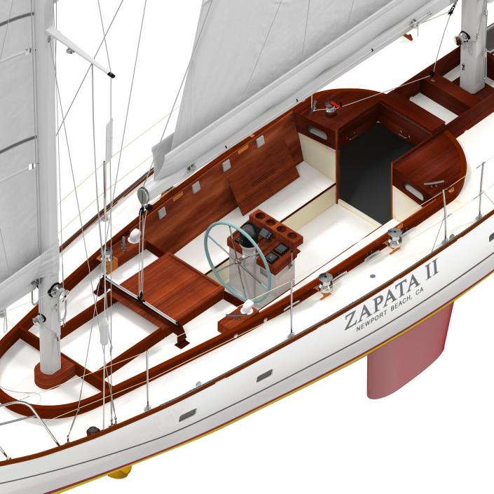 3D Sailing Yacht model