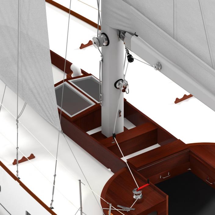 3D Sailing Yacht model