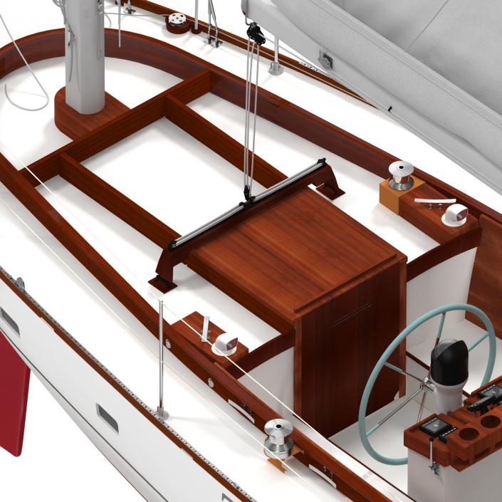 3D Sailing Yacht model