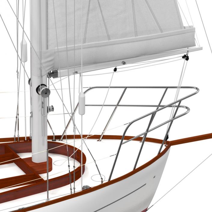 3D Sailing Yacht model