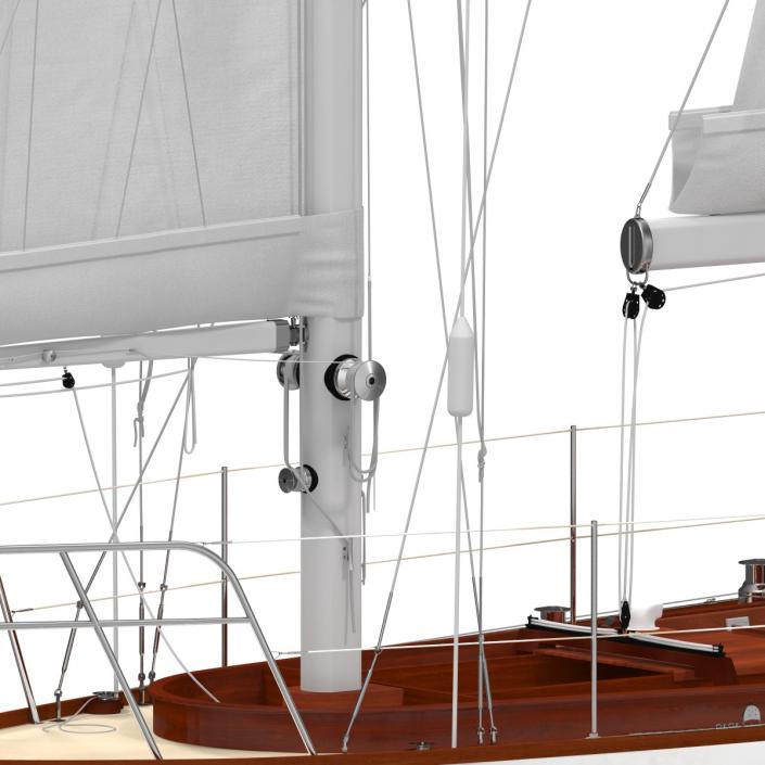 3D Sailing Yacht model