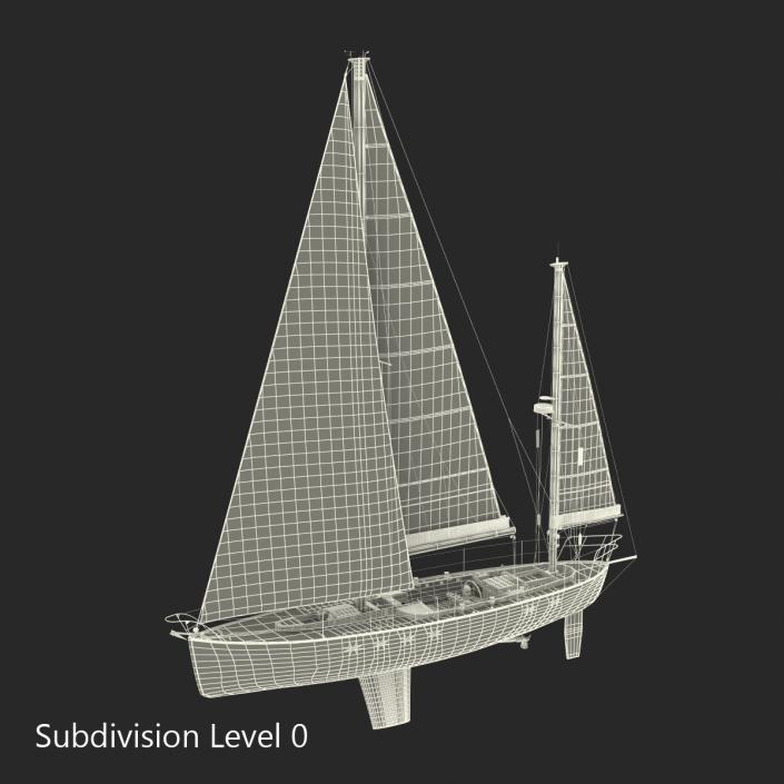 3D Sailing Yacht model