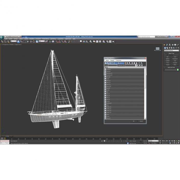 3D Sailing Yacht model