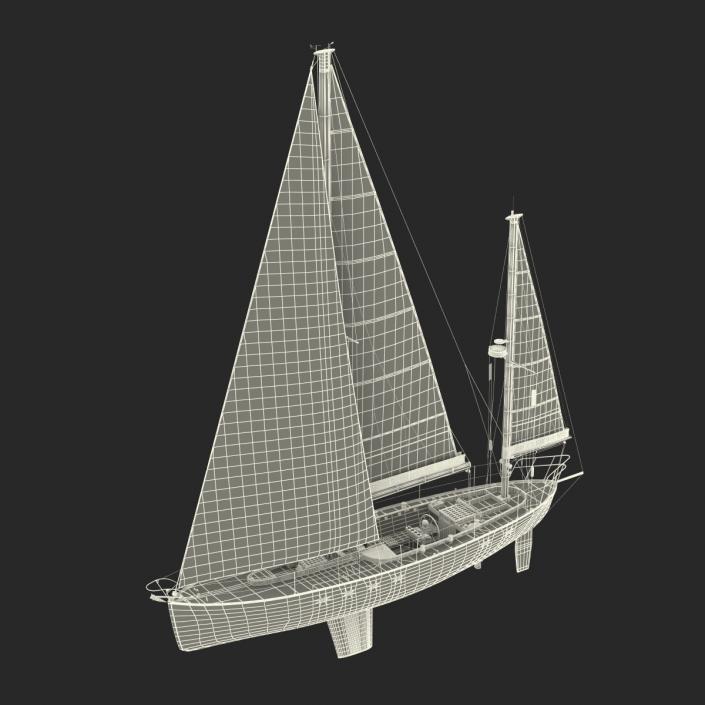 3D Sailing Yacht model