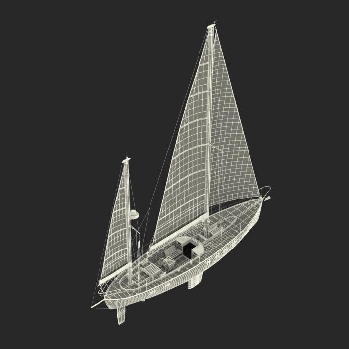 3D Sailing Yacht model