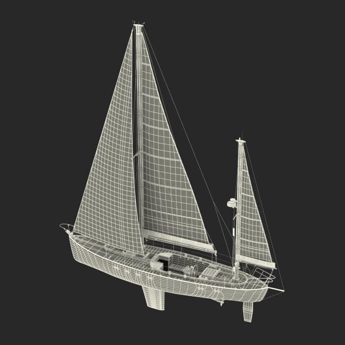 3D Sailing Yacht model