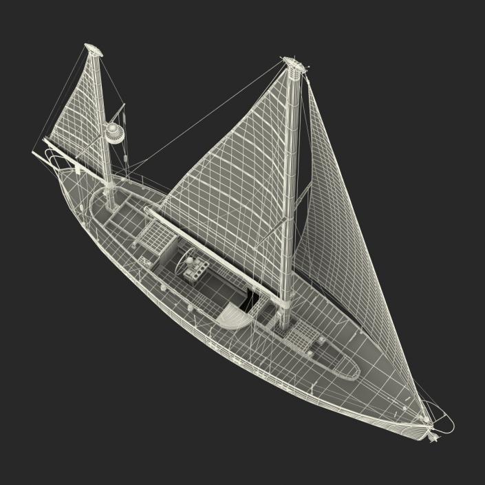 3D Sailing Yacht model