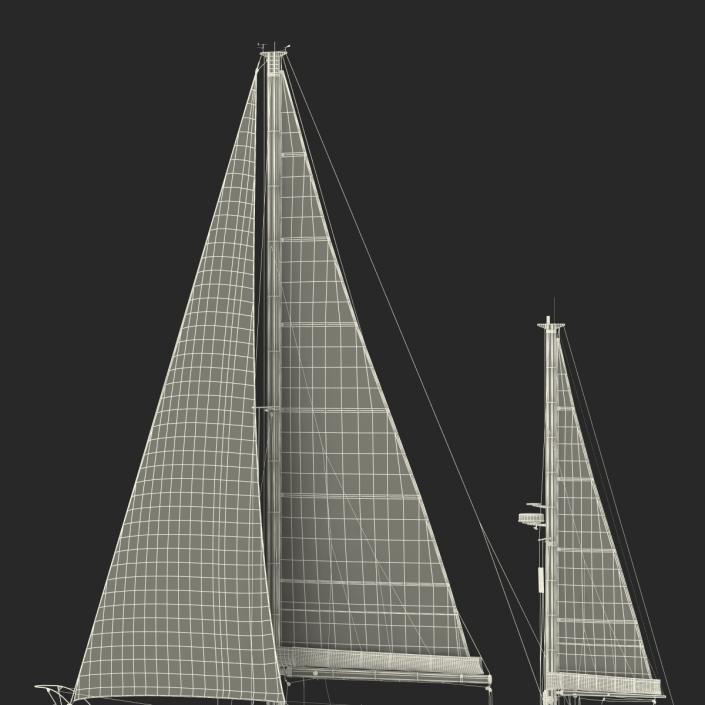 3D Sailing Yacht model