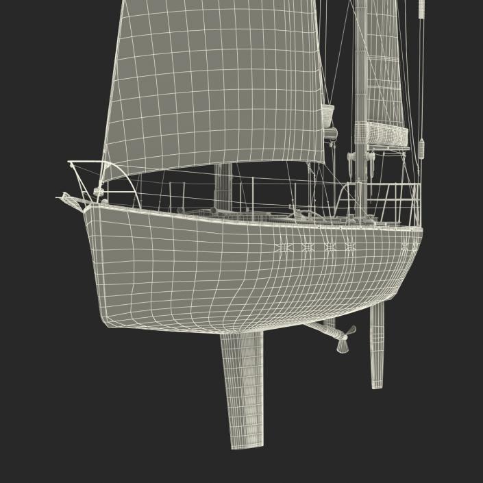 3D Sailing Yacht model