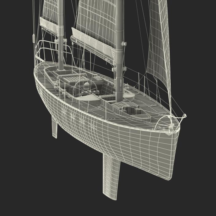 3D Sailing Yacht model