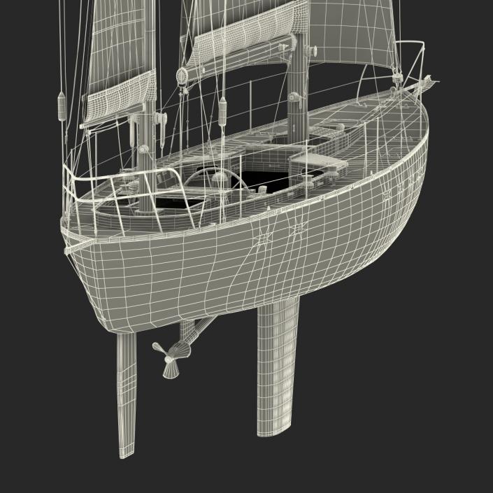 3D Sailing Yacht model