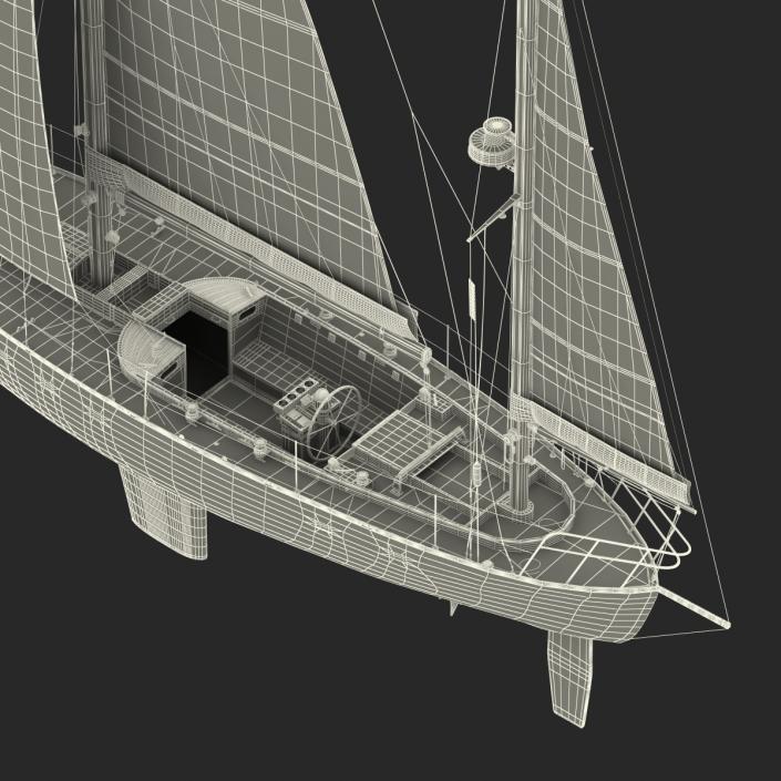 3D Sailing Yacht model