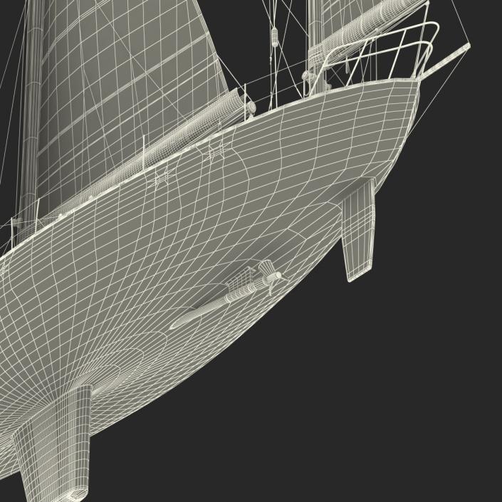 3D Sailing Yacht model