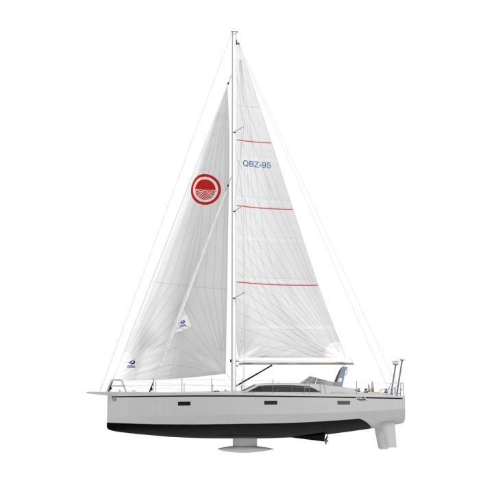 Offshore Sailing Yacht 2 3D model