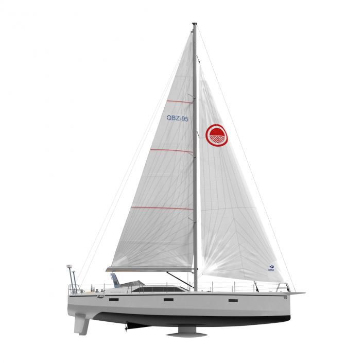 Offshore Sailing Yacht 2 3D model