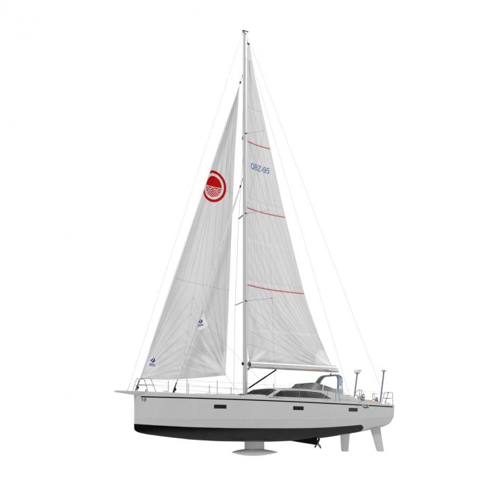 Offshore Sailing Yacht 2 3D model