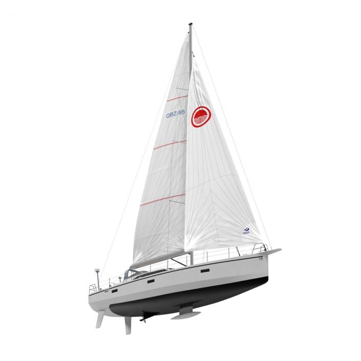 Offshore Sailing Yacht 2 3D model