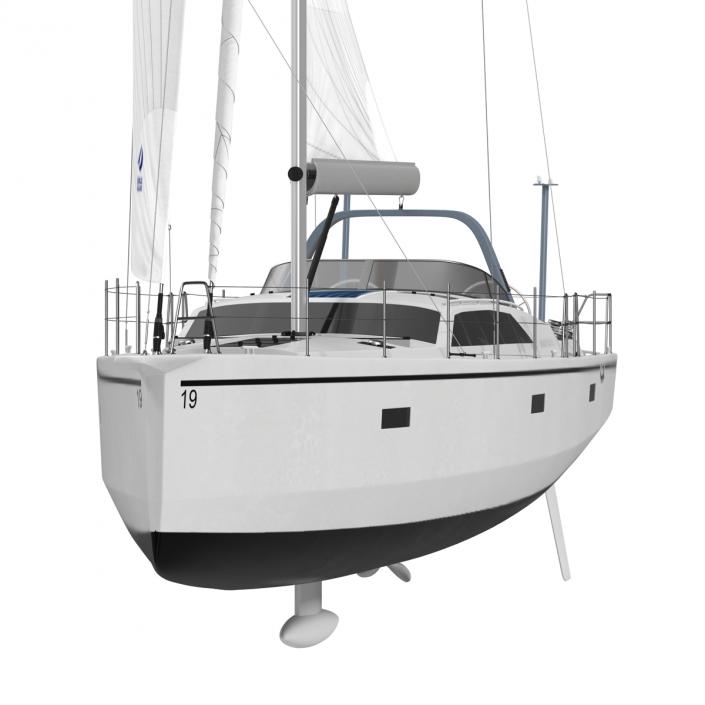 Offshore Sailing Yacht 2 3D model