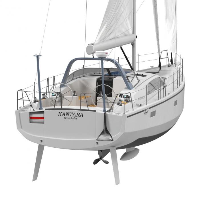 Offshore Sailing Yacht 2 3D model