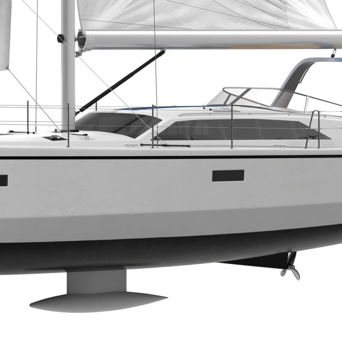 Offshore Sailing Yacht 2 3D model