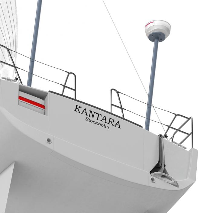 Offshore Sailing Yacht 2 3D model