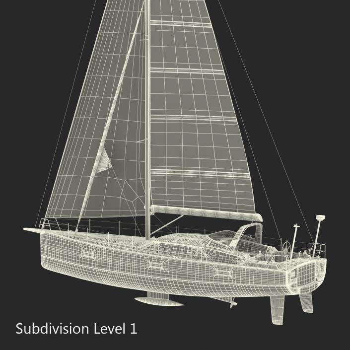 Offshore Sailing Yacht 2 3D model