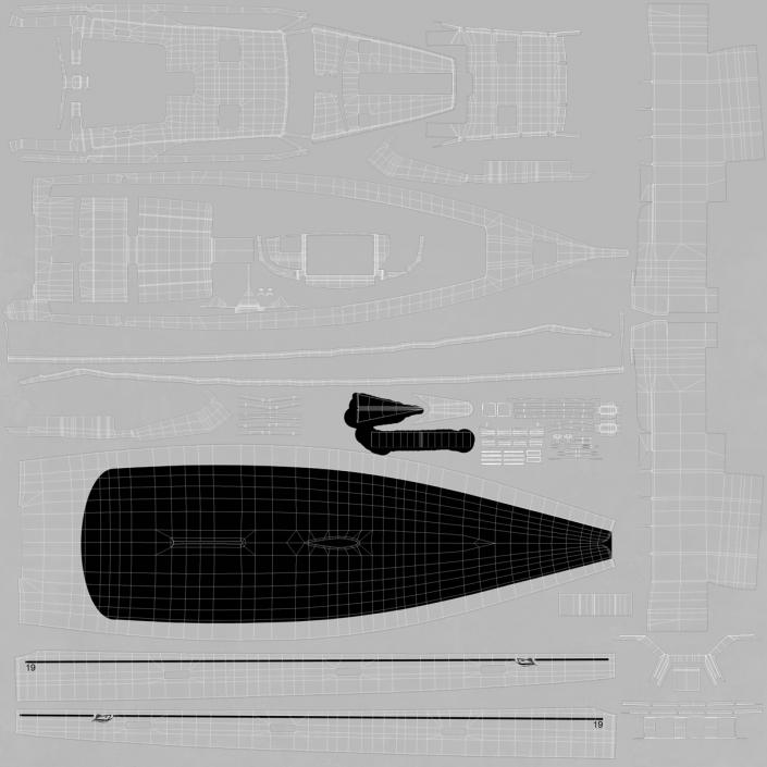 Offshore Sailing Yacht 2 3D model