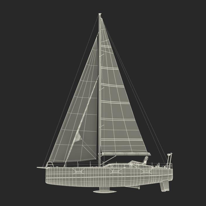 Offshore Sailing Yacht 2 3D model