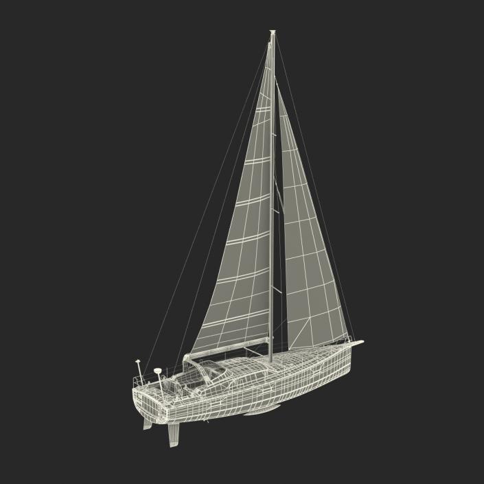 Offshore Sailing Yacht 2 3D model