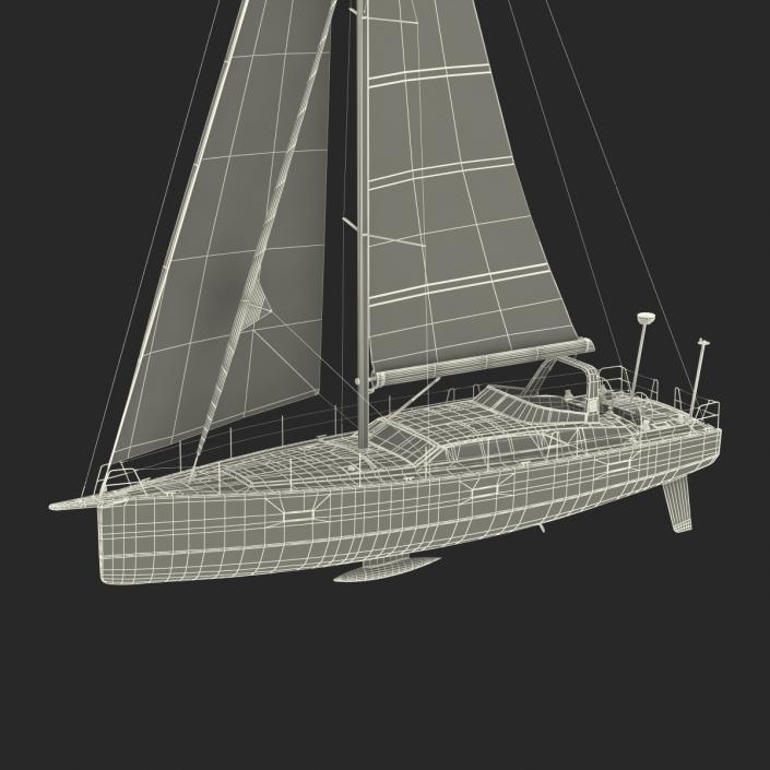 Offshore Sailing Yacht 2 3D model