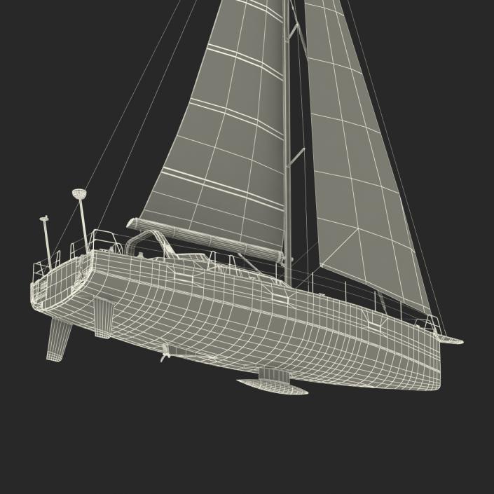 Offshore Sailing Yacht 2 3D model