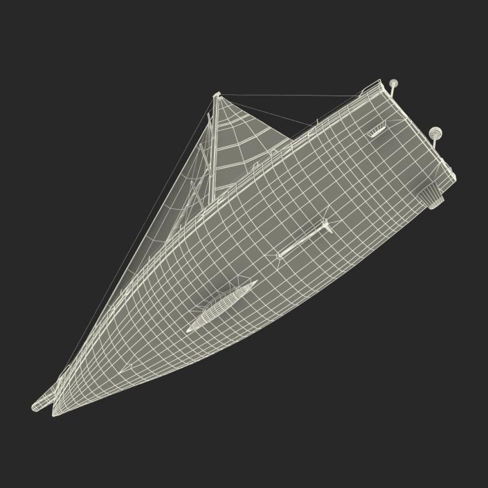 Offshore Sailing Yacht 2 3D model